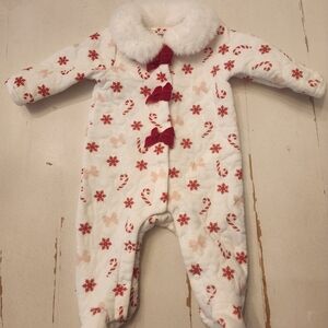 Nicole Miller White and Red Holiday Bodysuit